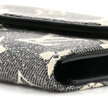Louis Vuitton Denim Monogram Jacquard Victorine Wallet Grey 9 of 12