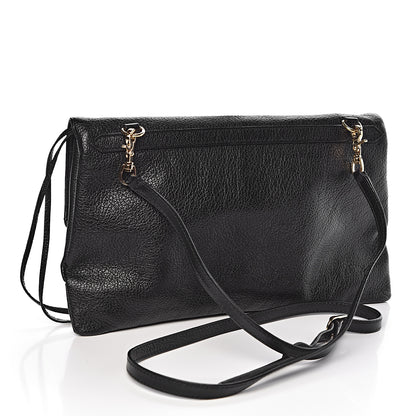 Balenciaga Chevre Gold Metallic Edge Hardware Envelope Clutch Black 3 of 10