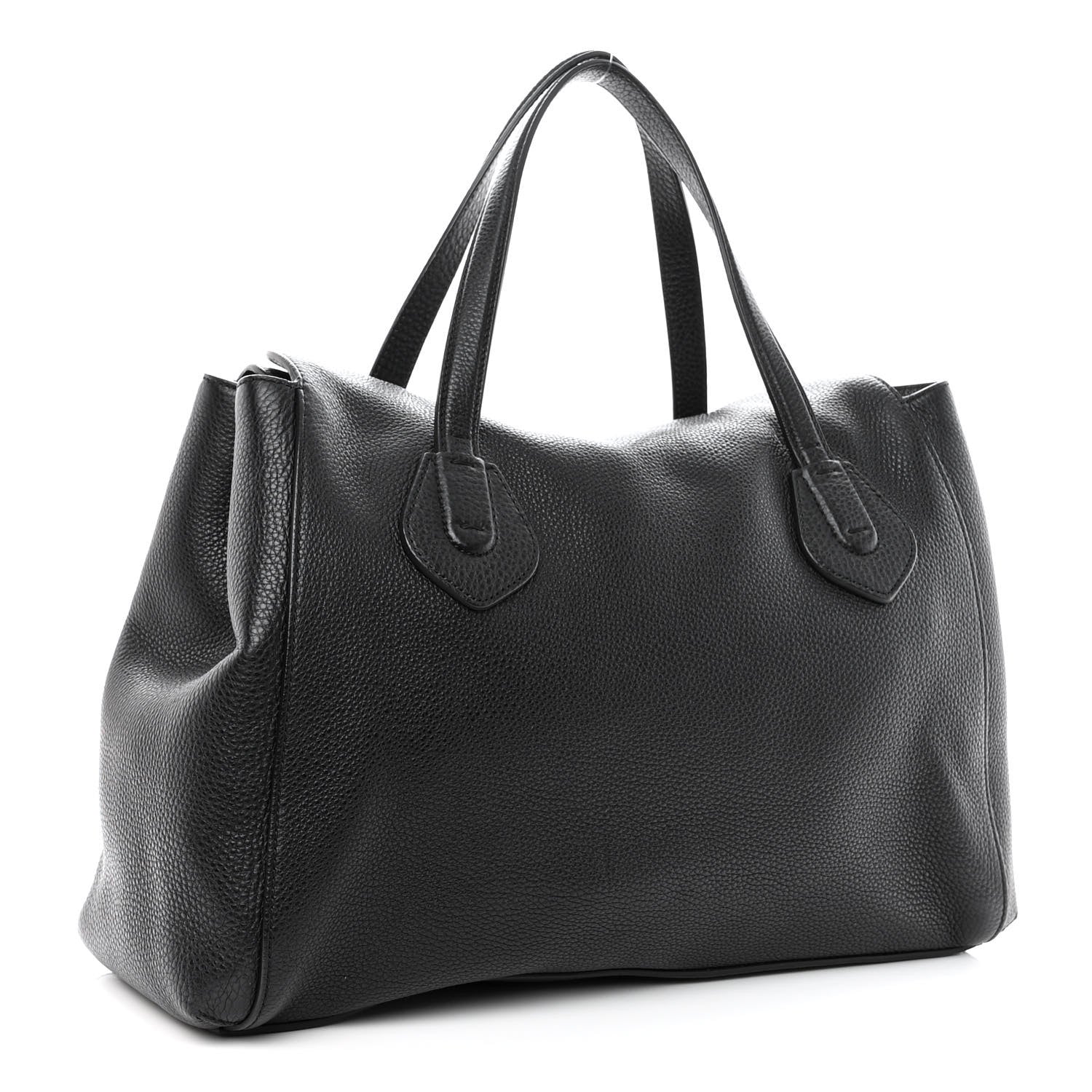 Gucci Pebbled Calfskin Lady Tassel Top Handle Bag Black 3 of 10
