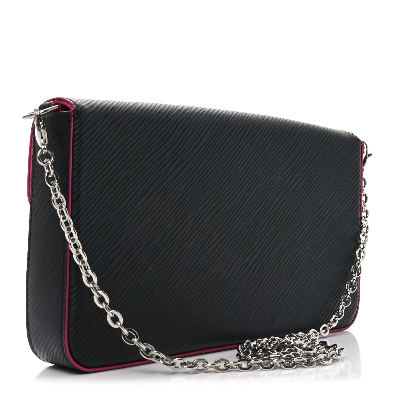 Louis Vuitton Epi Pochette Felicie Black Hot Pink 3 of 10