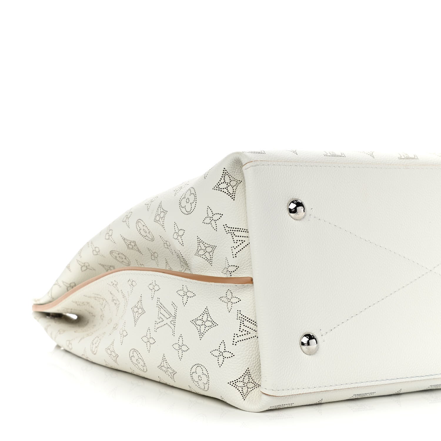 Louis Vuitton Mahina Carmel Hobo Snow 9 of 13