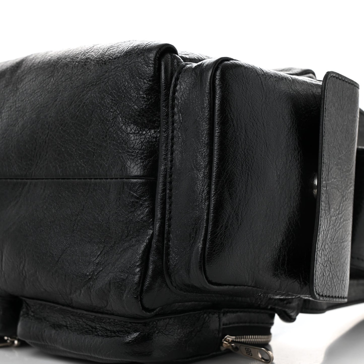 Agneau Arena Men's Superbusy Small Sling Zip Shoulder Bag Black