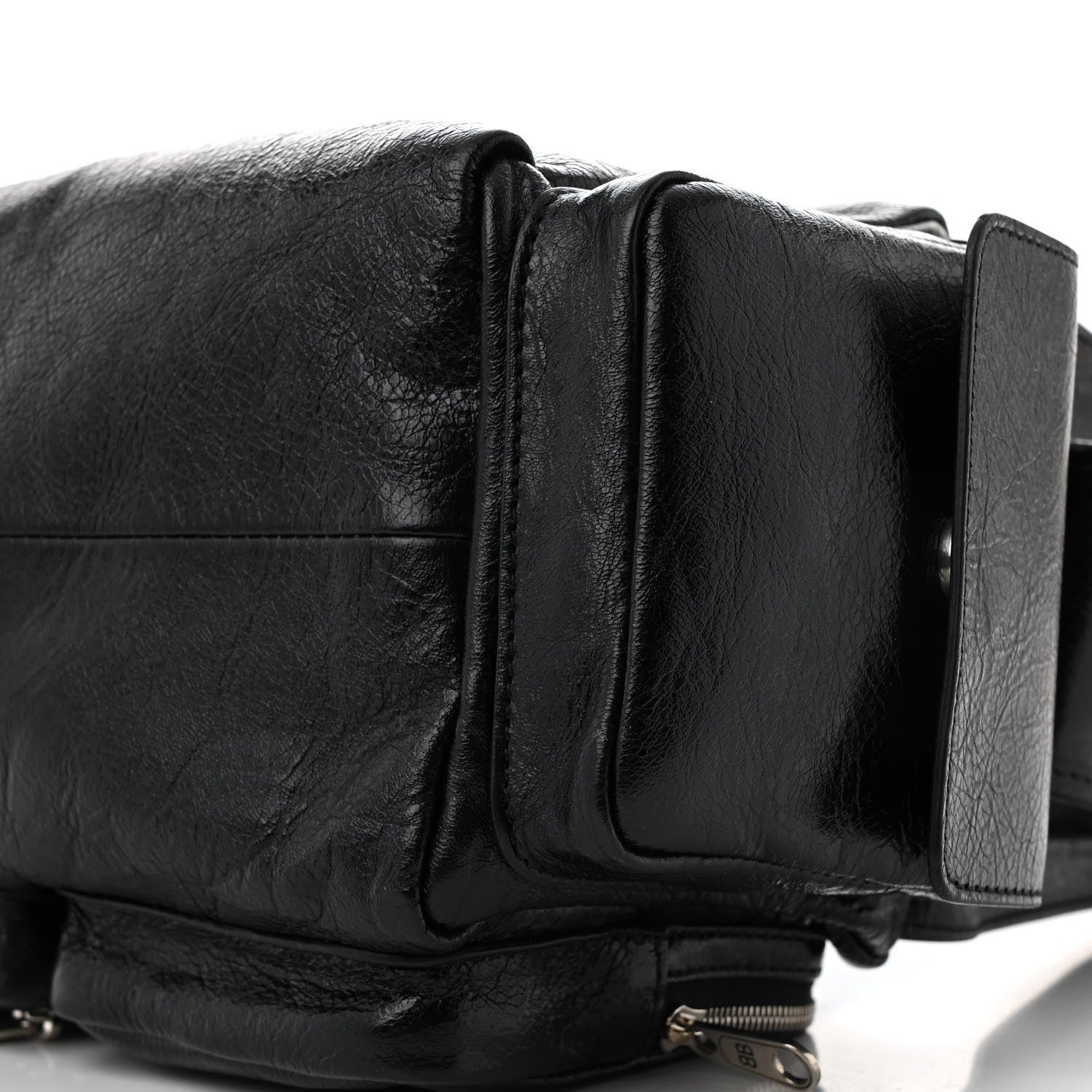 Balenciaga Agneau Arena Men's Superbusy Small Sling Zip Shoulder Bag Black 10 of 10