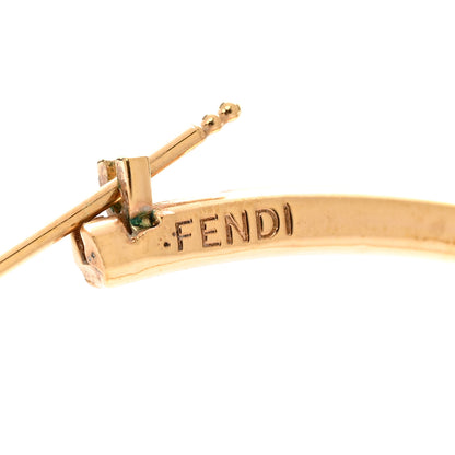 Fendi Metal Crystal Large F is Fendi Hoop Earrings Pink Gold 4 of 6