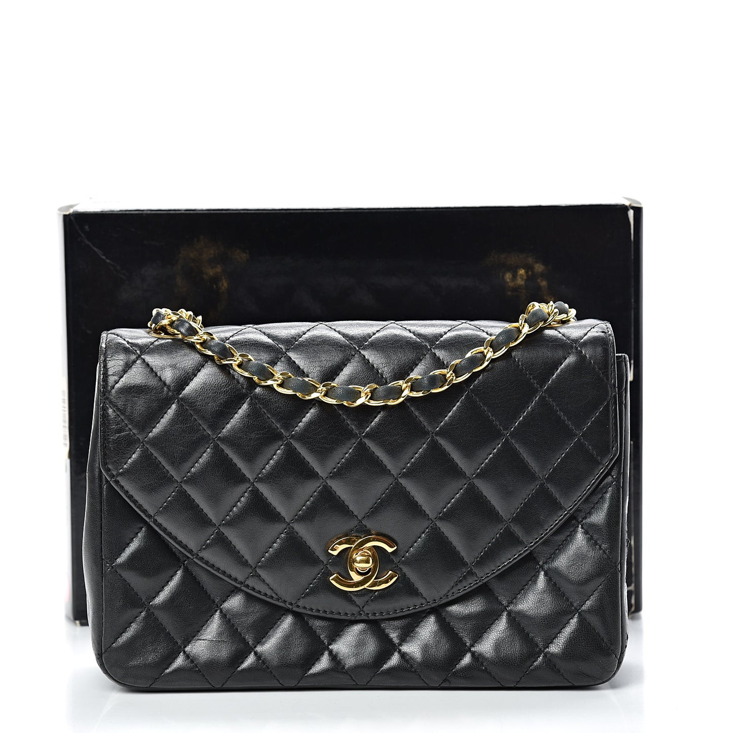 Lambskin Quilted Small Single Flap Black