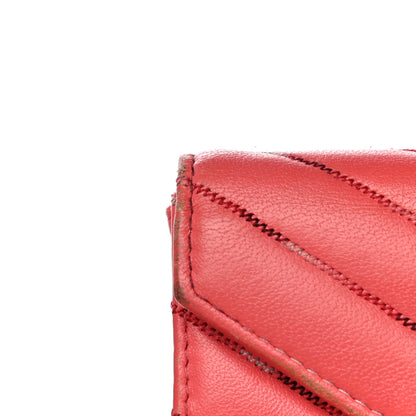 Chanel Lambskin Chevron Quilted Card Holder Pink 14 of 19