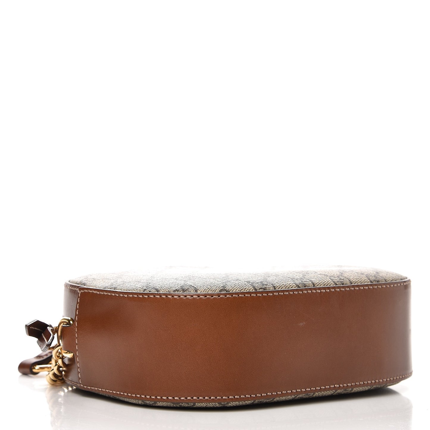 GG Supreme Monogram Cuoio Toscano Mini Chain Shoulder Bag Beige Ebony Cuir