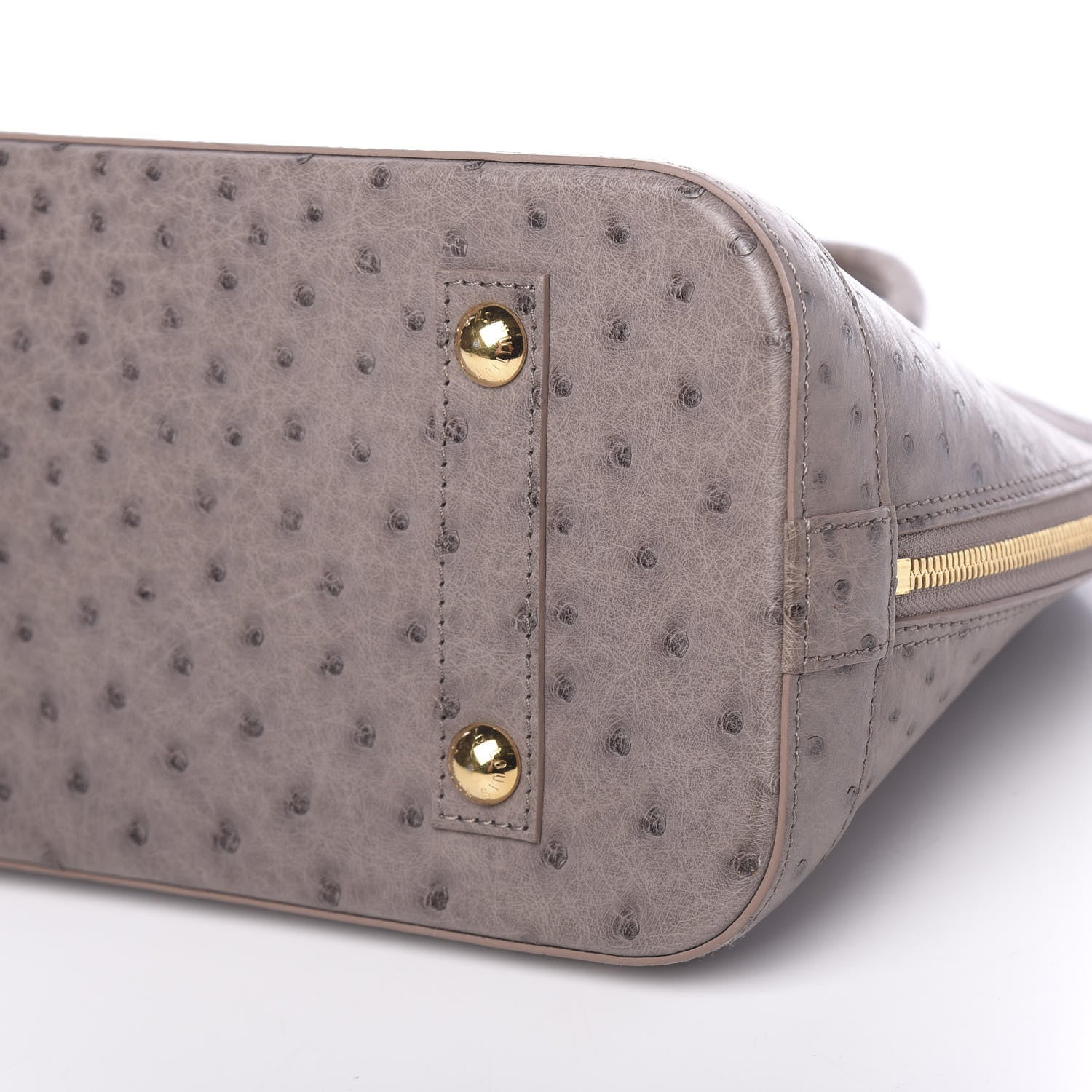 Louis Vuitton Ostrich Alma PM Gris 9 of 9