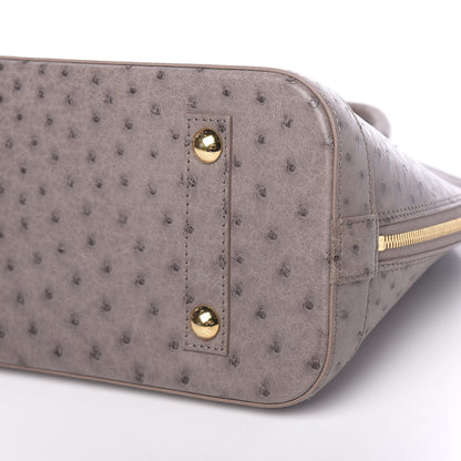 Louis Vuitton Ostrich Alma PM Gris 9 of 9