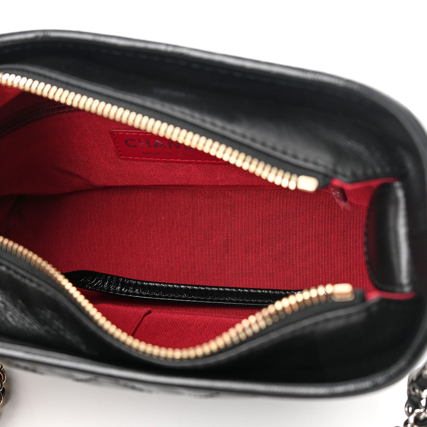 Aged Calfskin Quilted Small Gabrielle Hobo Black