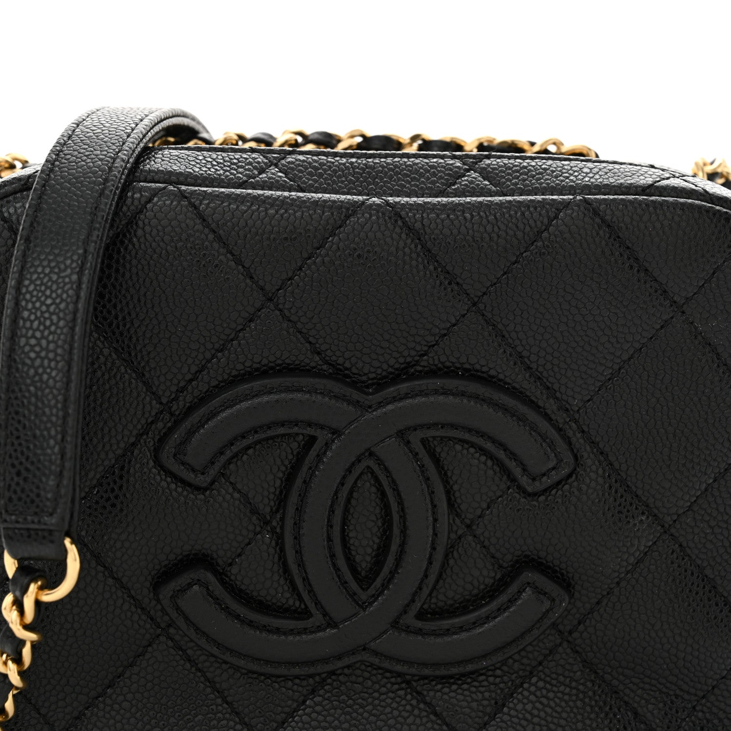 Chanel Caviar Quilted CC Vanity Case Black 8 of 12