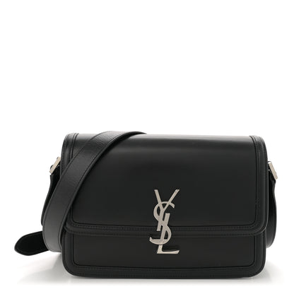 Saint Laurent Box Calfskin Monogram Medium Solferino Satchel Black 1 of 13