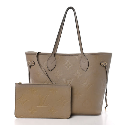 Louis Vuitton Empreinte Monogram Giant Neverfull MM Tourterelle 3 of 10