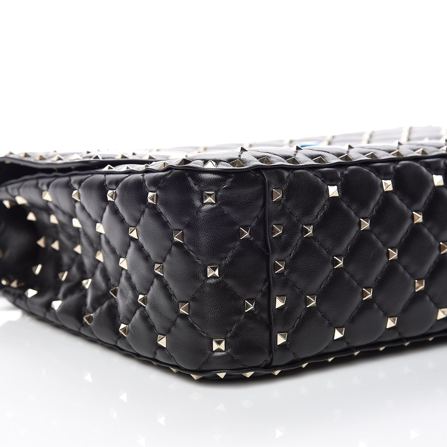 Valentino Garavani Lambskin Large Rockstud Spike Shoulder Bag Black 8 of 10
