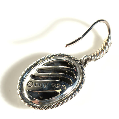 David Yurman Sterling Silver Diamond Midnight Melange Drop Earrings 4 of 5