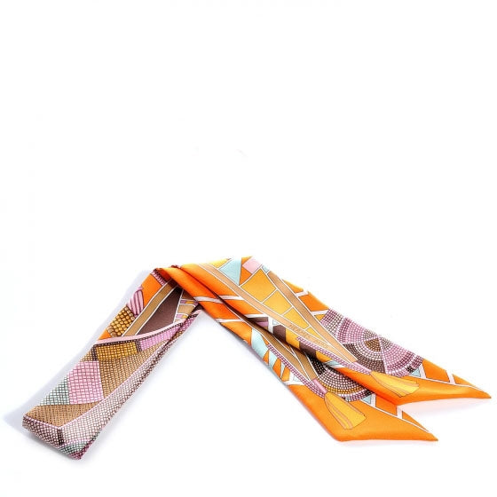 Silk L'Art Indien Des Plaines Twilly Orange