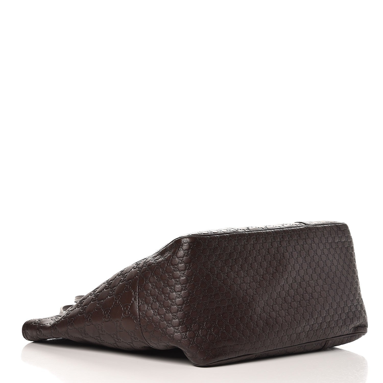 Gucci Guccissima Medium Bree Zippered Tote Chocolate 4 of 7