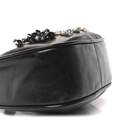 Miu Miu Nappa Crystal Embroidered Mini Wander Hobo Caffe 8 of 9