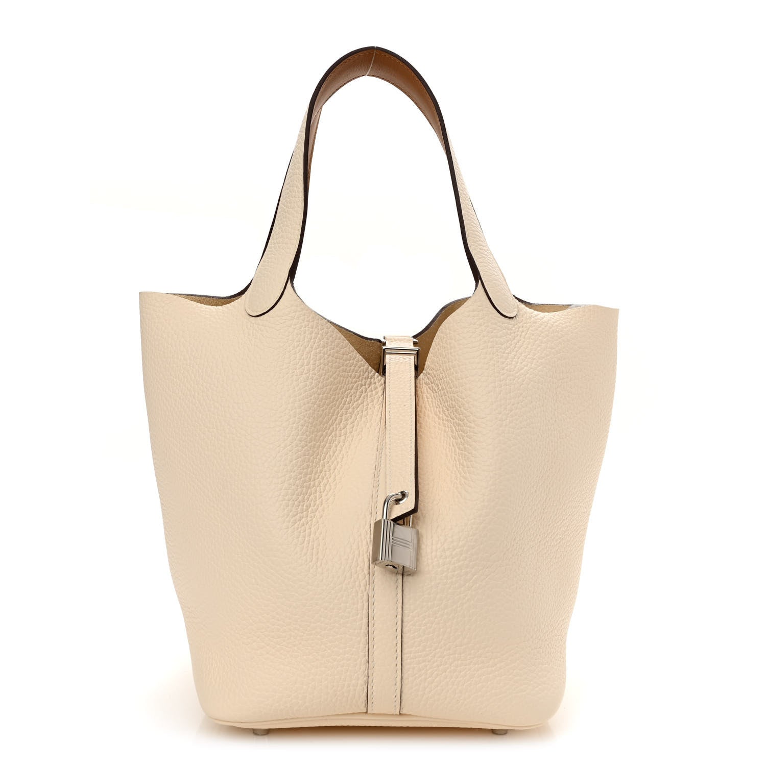 Hermes Taurillon Clemence Swift Eclat Picotin Lock 22 MM Nata Sesame 1 of 11