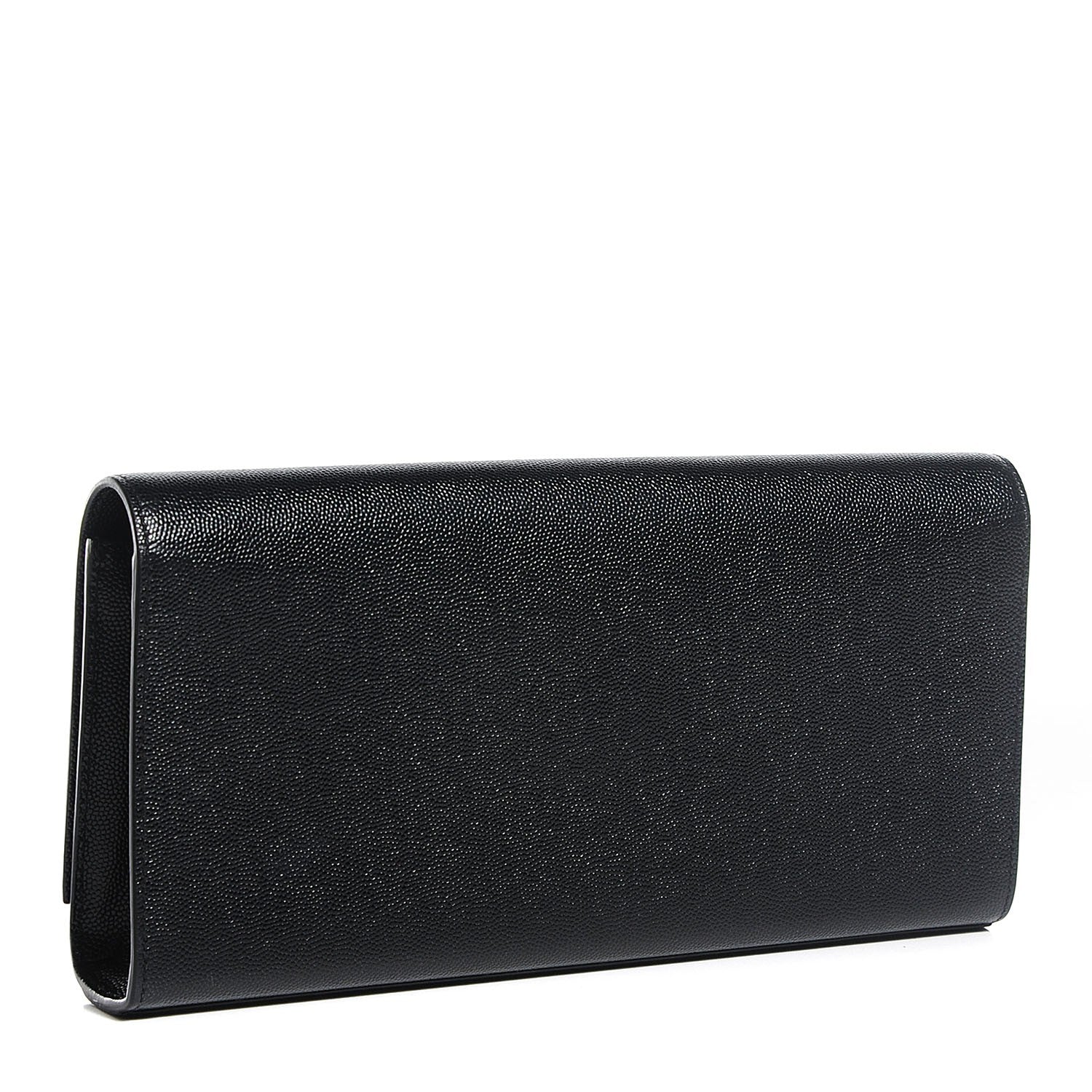 Saint Laurent Grain De Poudre Classic Monogram Clutch Black 3 of 8