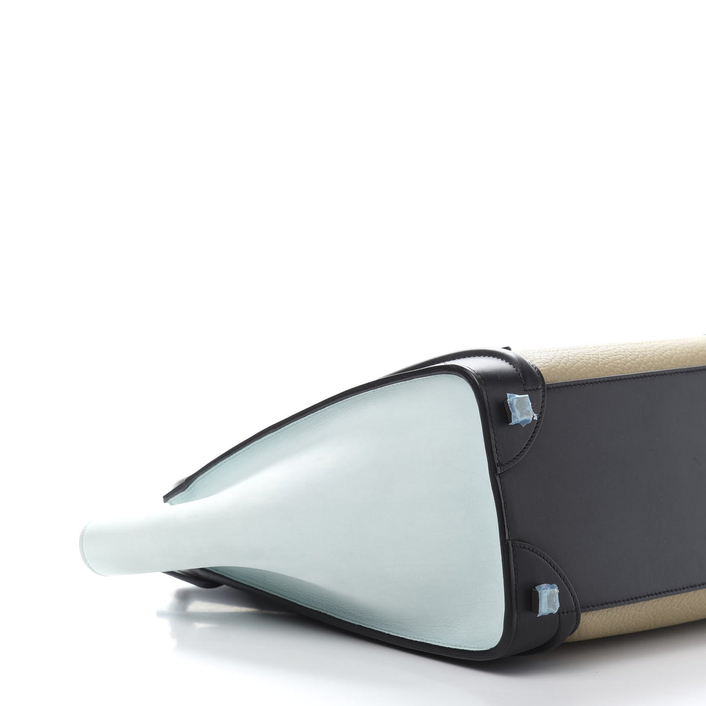 Drummed Calfskin Micro Tri-Color Luggage Antartic