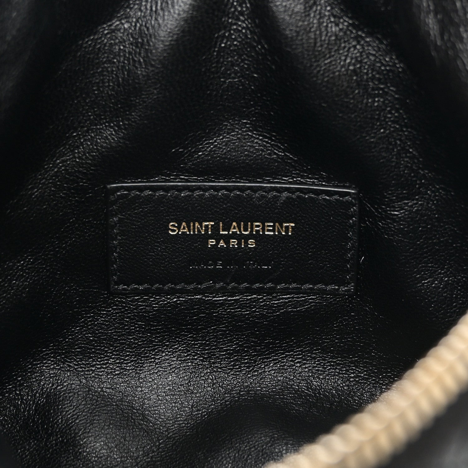 Saint Laurent Lambskin Quilted Gaby Zipped Pouch Black 6 of 10