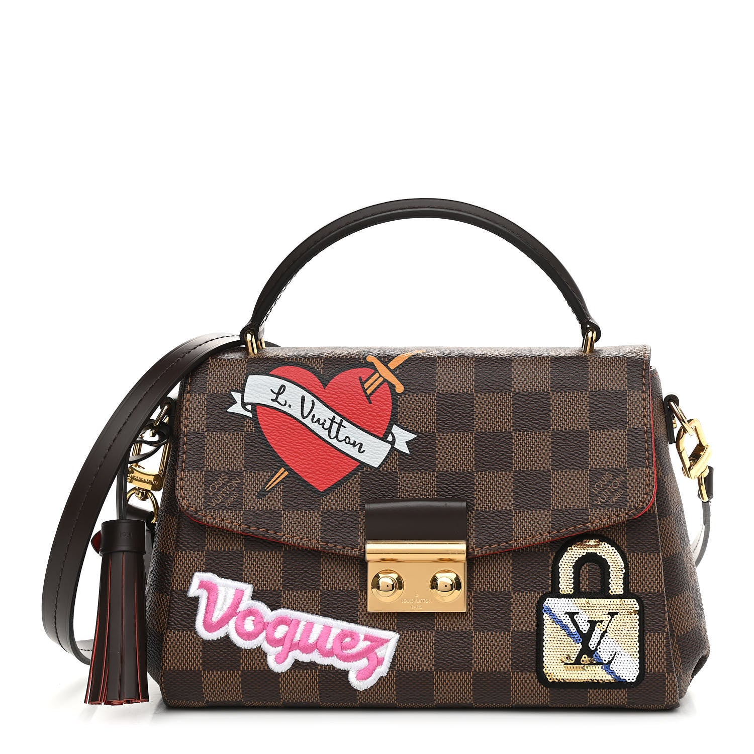 Louis Vuitton Damier Ebene Patches Croisette 1 of 11
