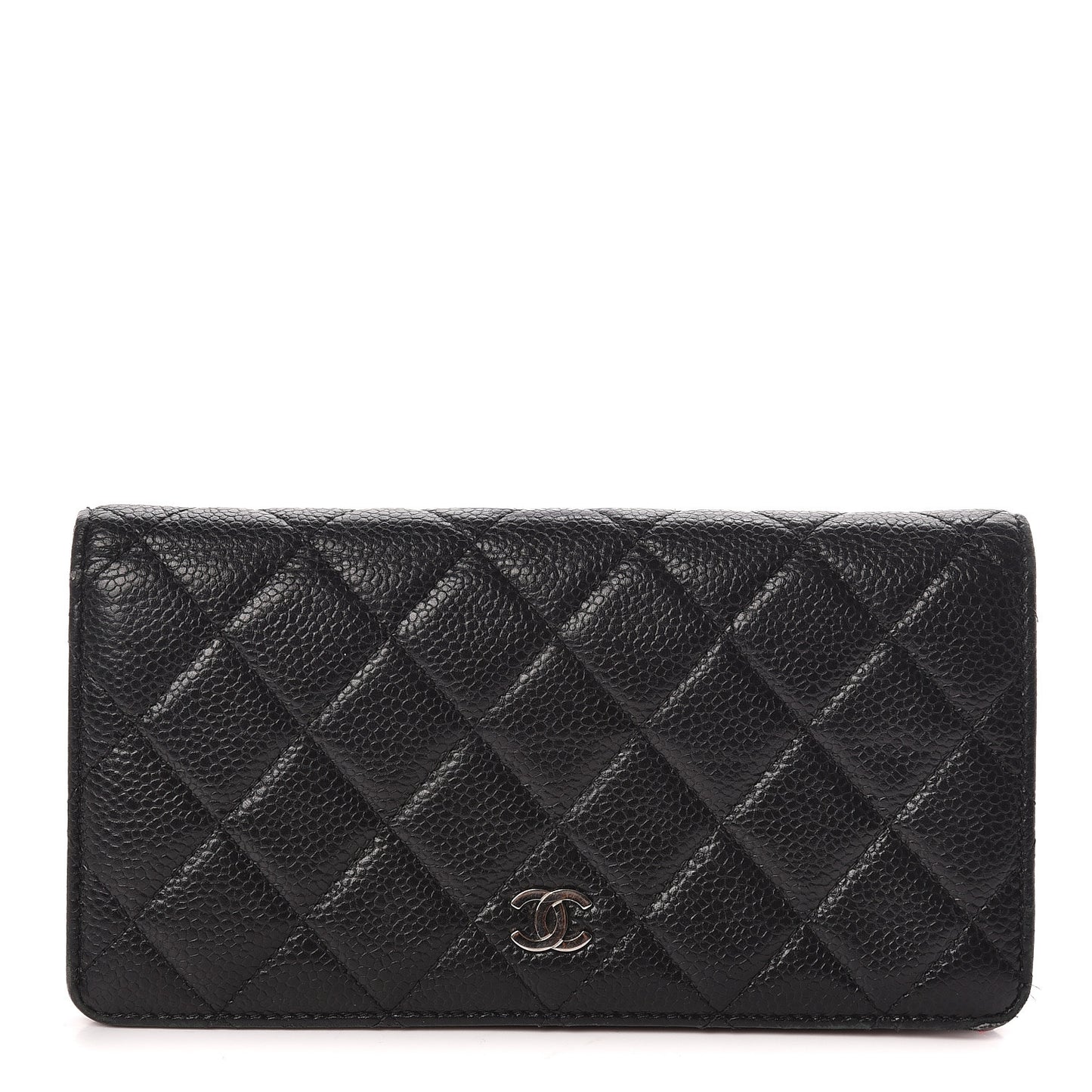 Caviar Quilted Yen Wallet Black