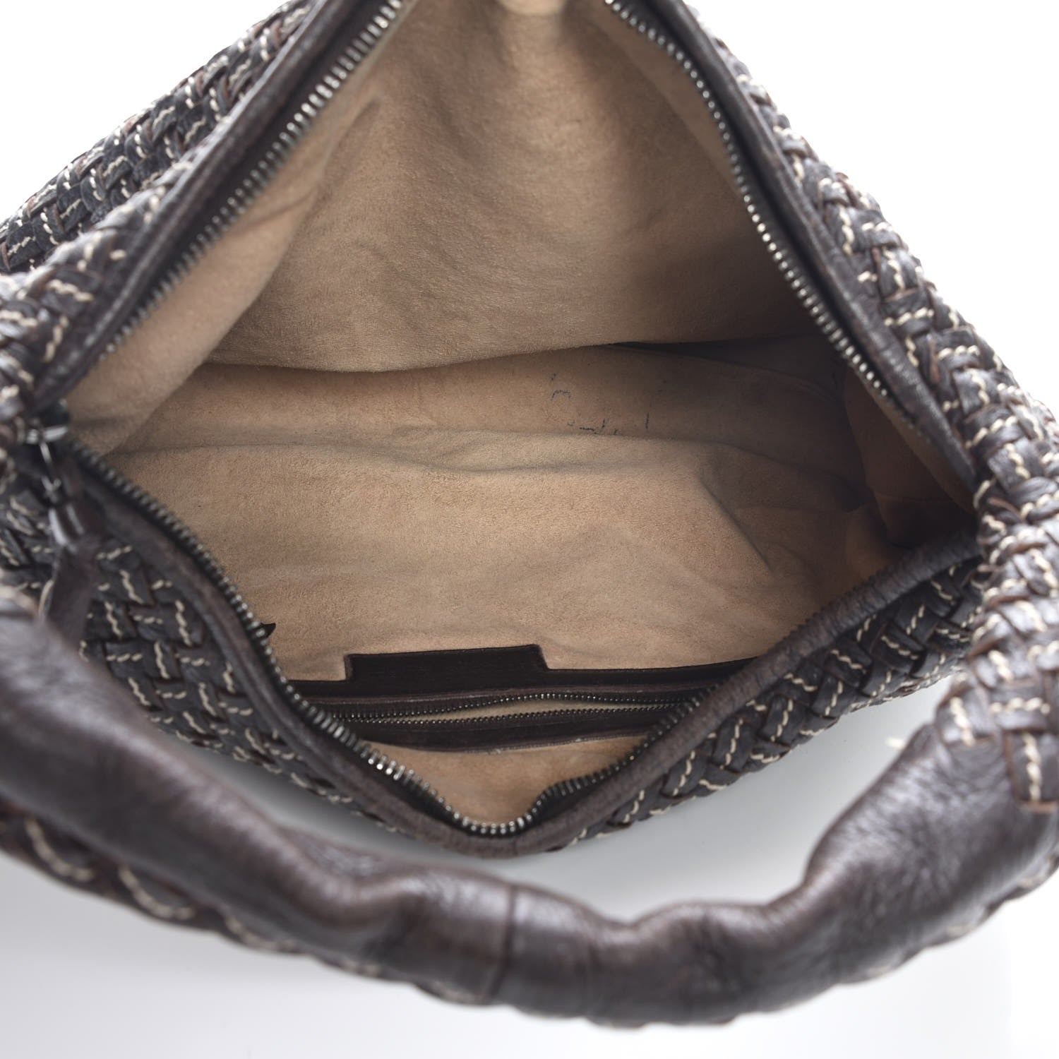 Bottega Veneta Nappa Stitched Intrecciato Medium Veneta Hobo Ebano 5 of 9
