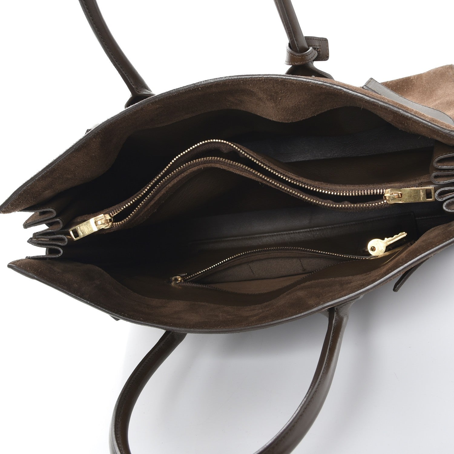 Saint Laurent Suede Large Sac De Jour Carryall Military Brown 5 of 18