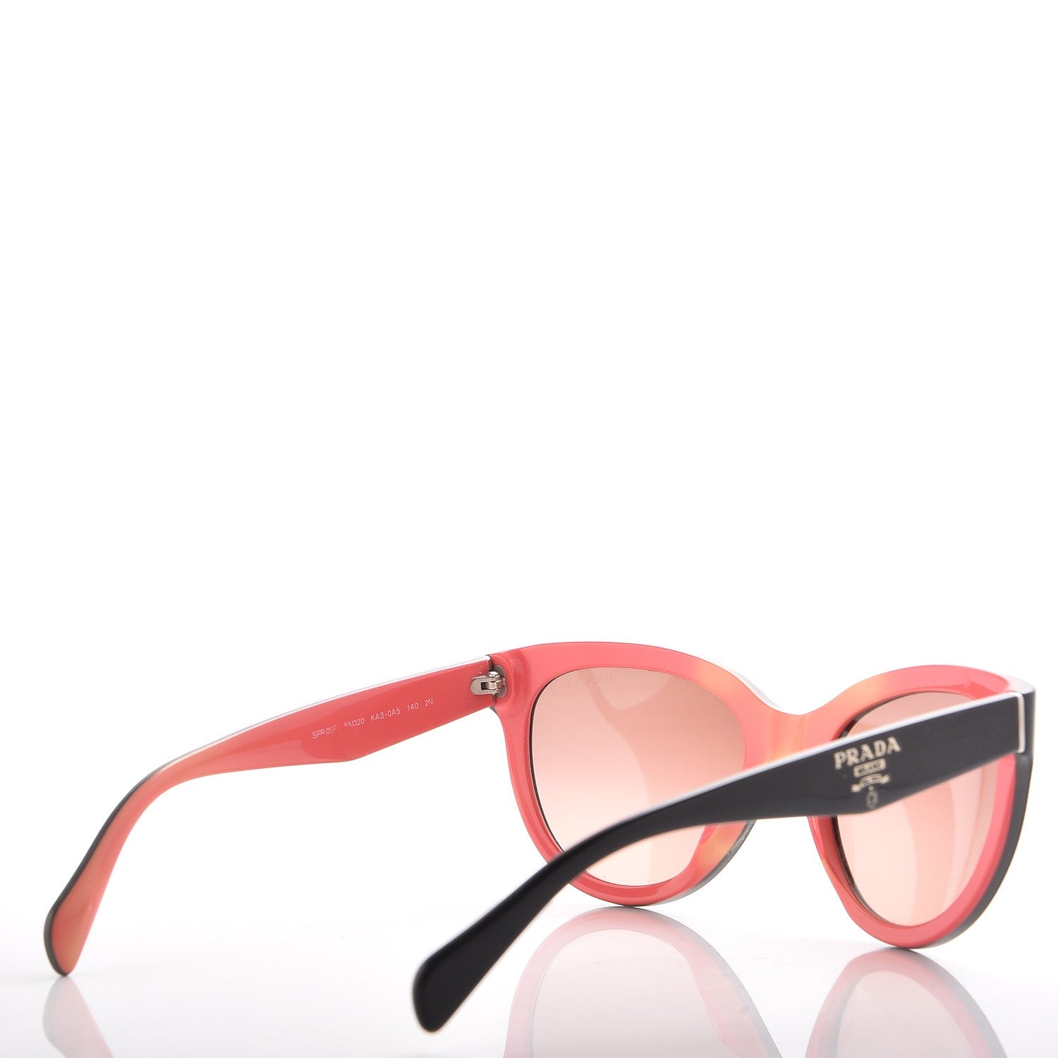 PRADA キャットアイサングラス ブラック/ピンク SPR05P-A Prada Cat Eye Sunglasses SPR 05P Black Pink 221796 – FASHIONPHILE