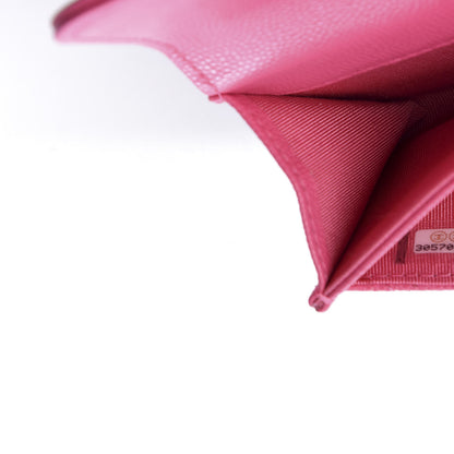 Chanel Caviar Quilted Flap Card Holder Wallet Pink 8 of 9