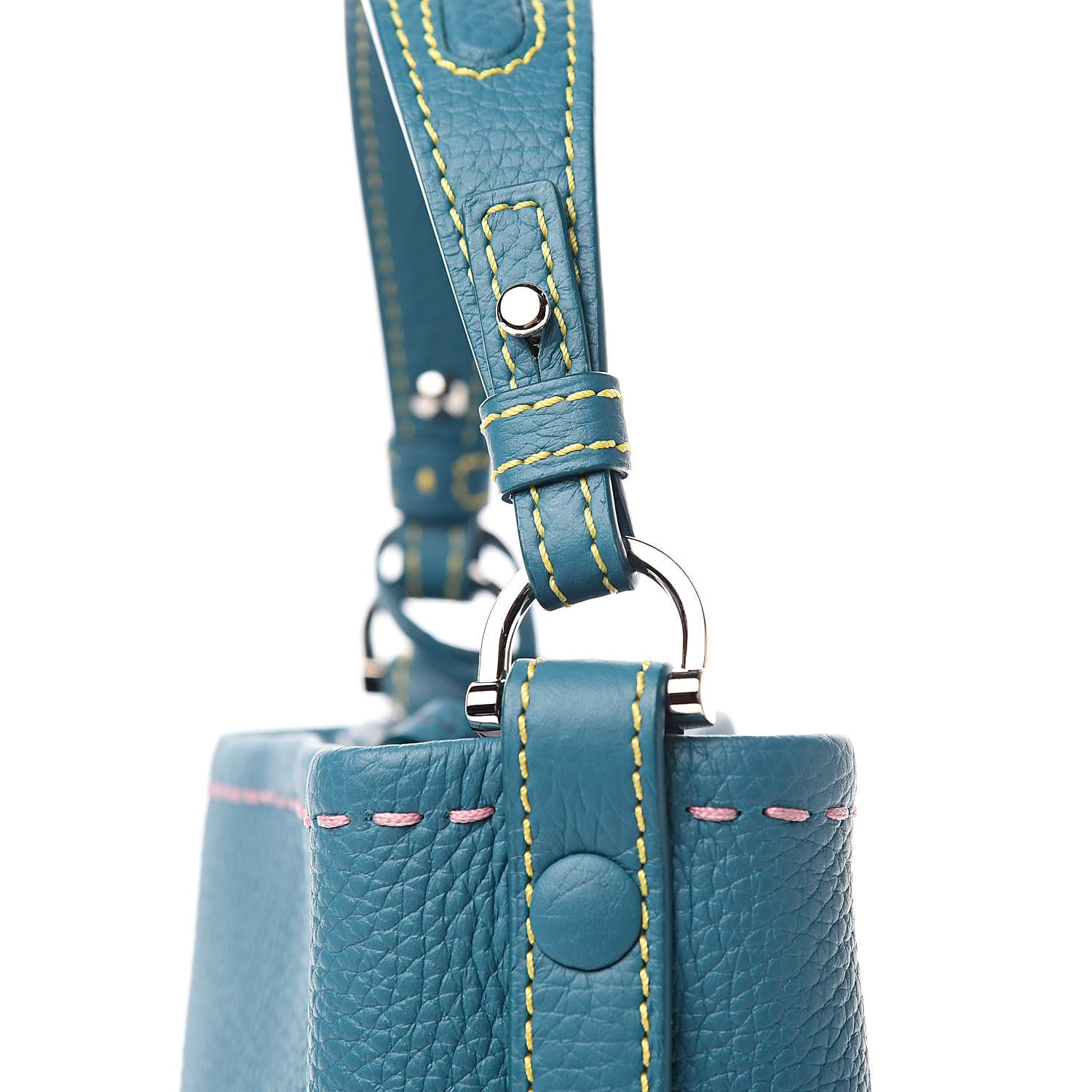 Delvaux Taurillon Mini Pin Bucket Peacock 9 of 9