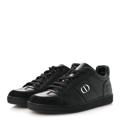 Christian Dior Calfskin Suede Logo Sneakers 36.5 Black 4 of 12