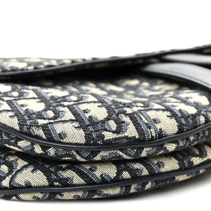Christian Dior Oblique Saddle Bag Blue 9 of 10