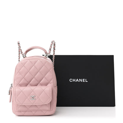 Chanel Caviar Quilted CC Mini Classic Backpack Pink 11 of 11