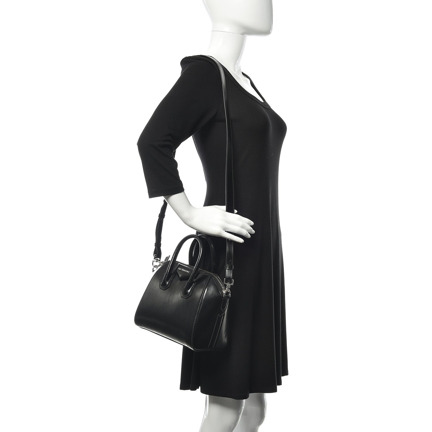 Givenchy Shiny Lord Calfskin Mini Antigona Black 2 of 10