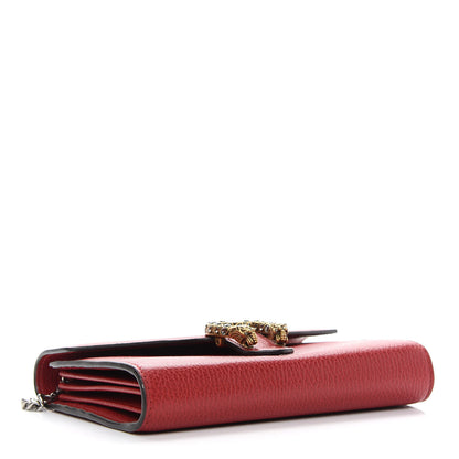 Gucci Calfskin Mini Dionysus Chain Wallet Hibiscus Red 4 of 14