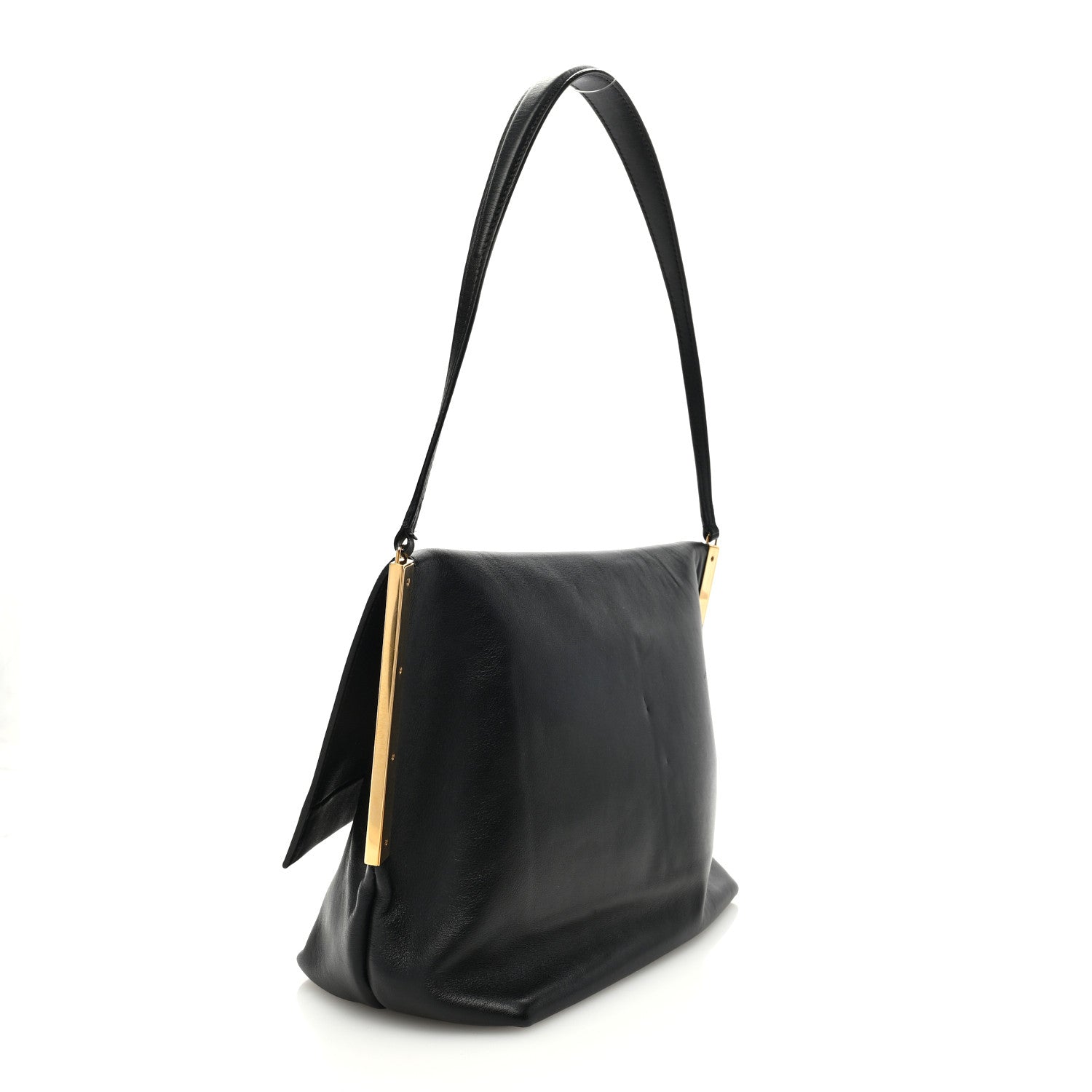 Celine Smooth Calfskin Flap Clasp Bag Black 3 of 9
