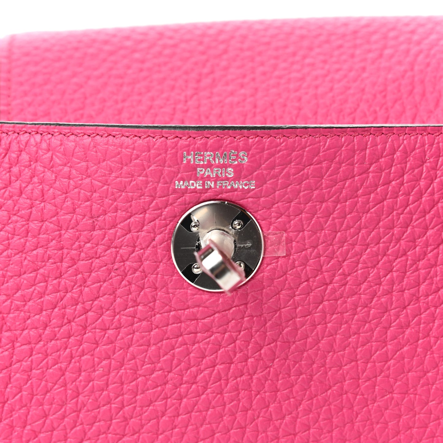 Taurillon Clemence Mini Lindy 20 Rose Shocking