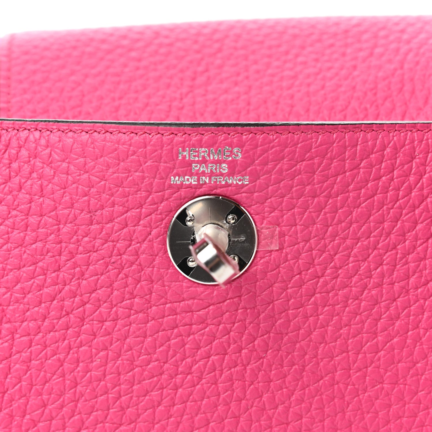 Hermes Taurillon Clemence Mini Lindy 20 Rose Shocking 6 of 8