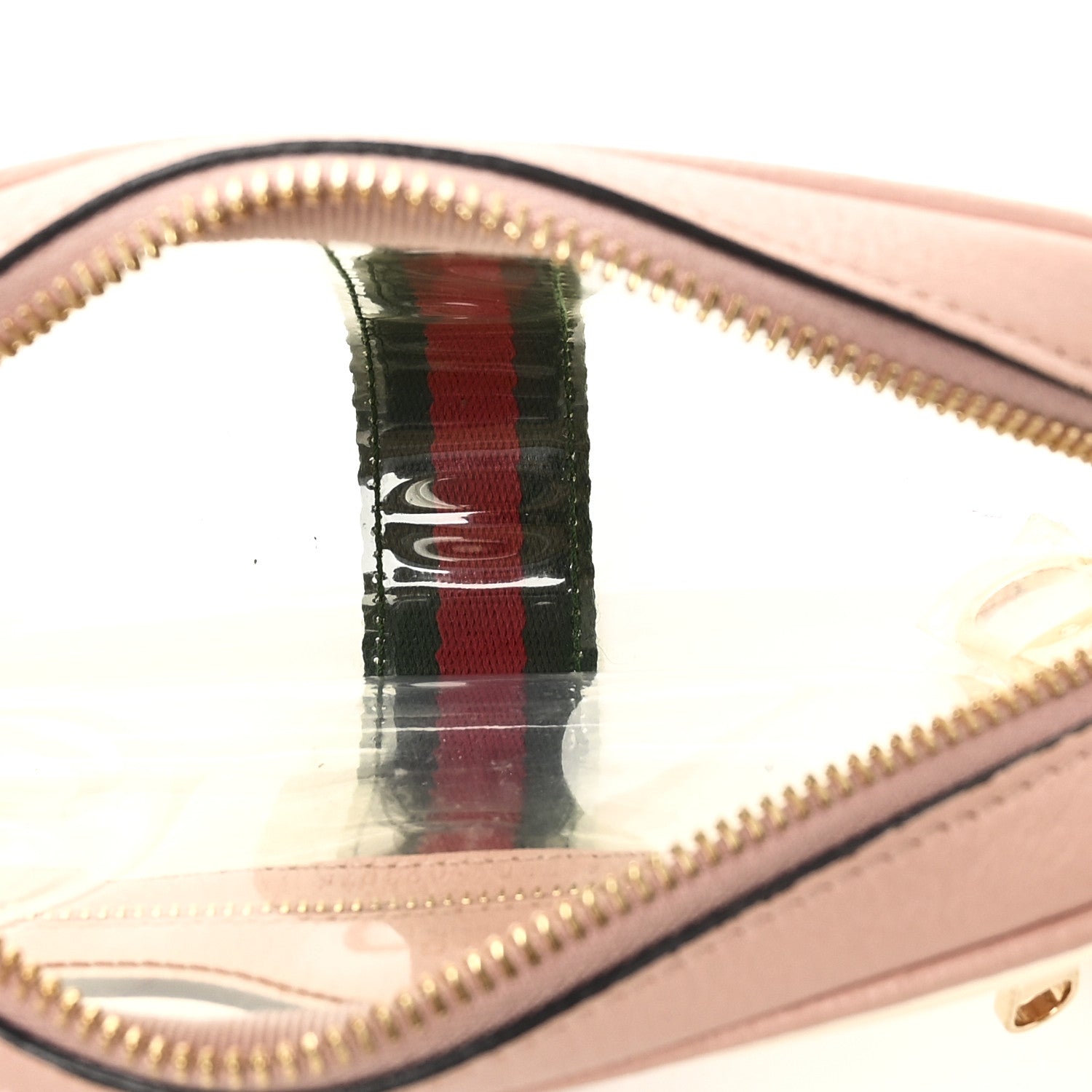 Gucci Vinyl Web Mini Ophidia Transparent Shoulder Bag Perfect Pink 5 of 11