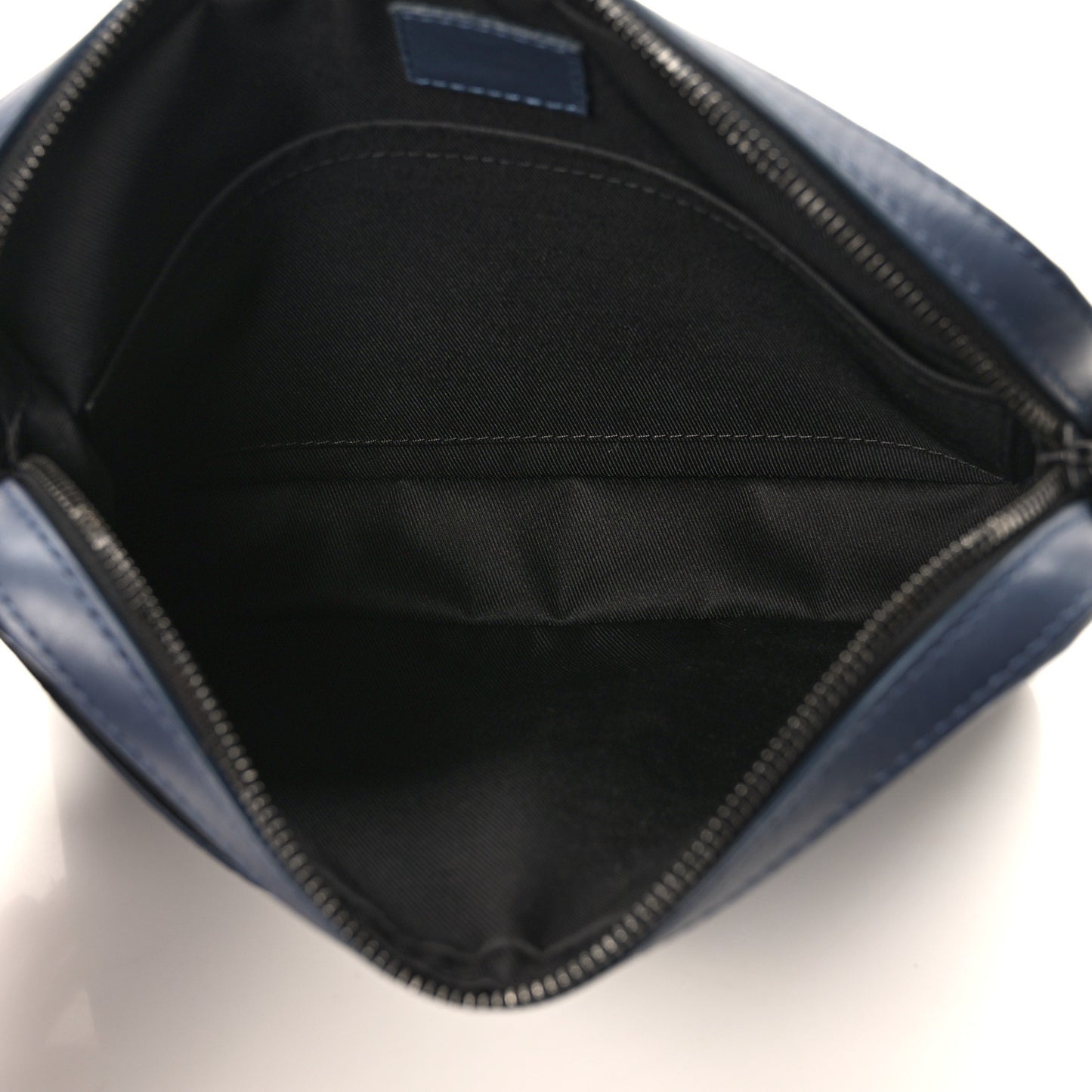 Calfskin Monogram Shadow Duo Messenger Navy Blue