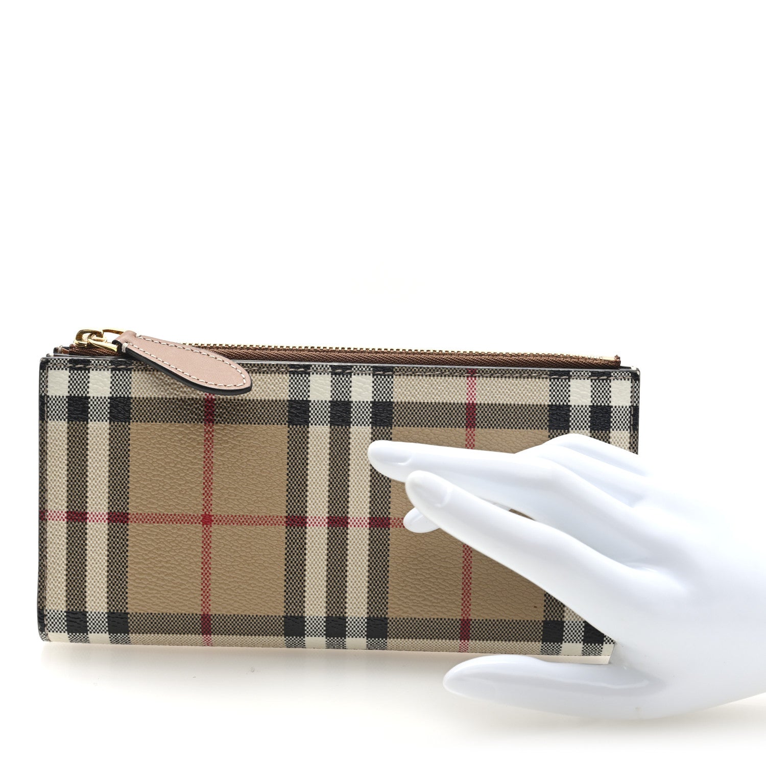Burberry Vintage Check Large Billfold Wallet Archive Beige Briar Brown 2 of 6
