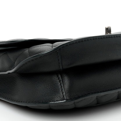 Chanel Metallic Goatskin Quilted Large Rock In Rome Flap Black 10 of 11