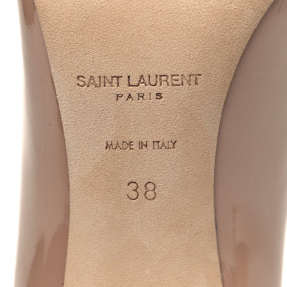 Saint Laurent Patent Calfskin Zoe 85 Pumps 38 Nude 7 of 8