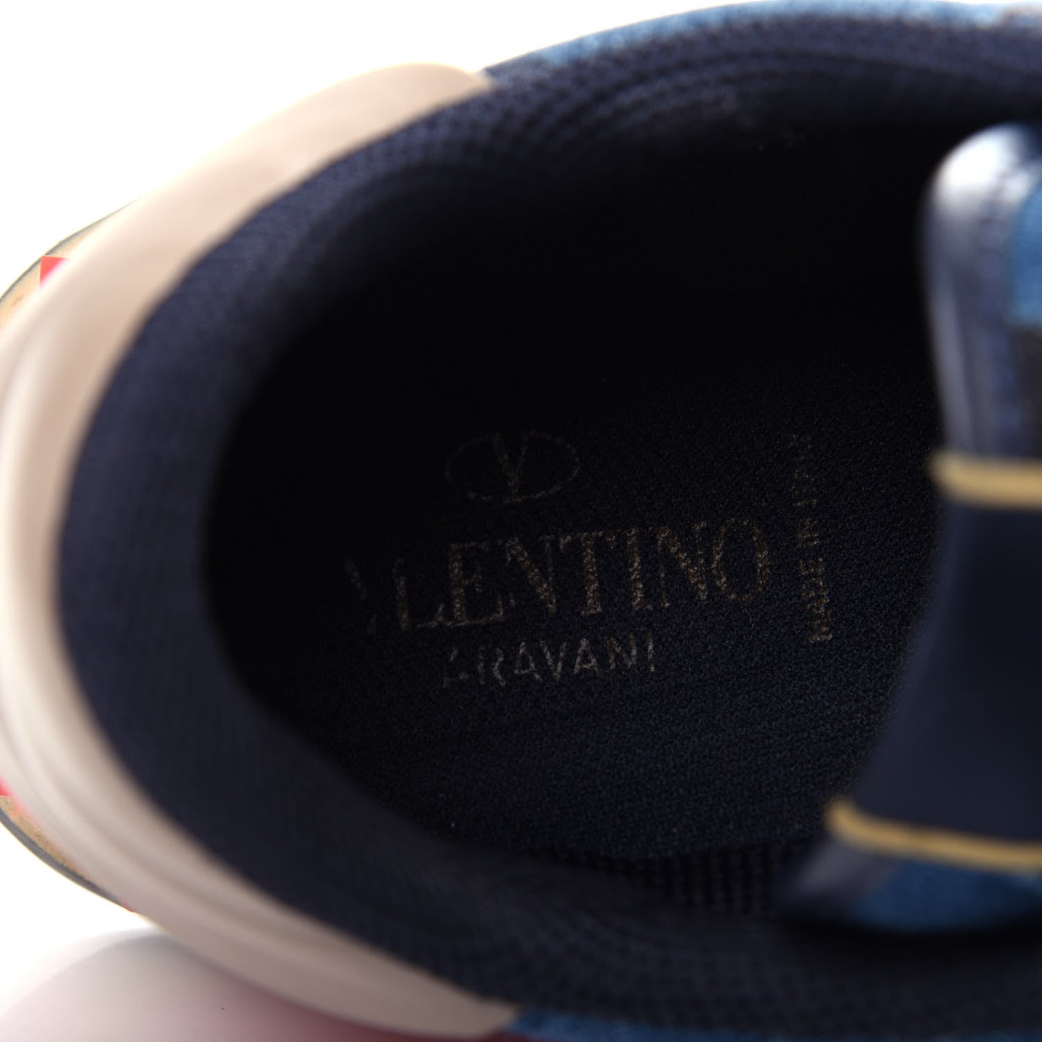 Valentino Garavani Denim Suede Camouflage Mens Rockrunner Sneakers 43 Blue Multicolor 8 of 10