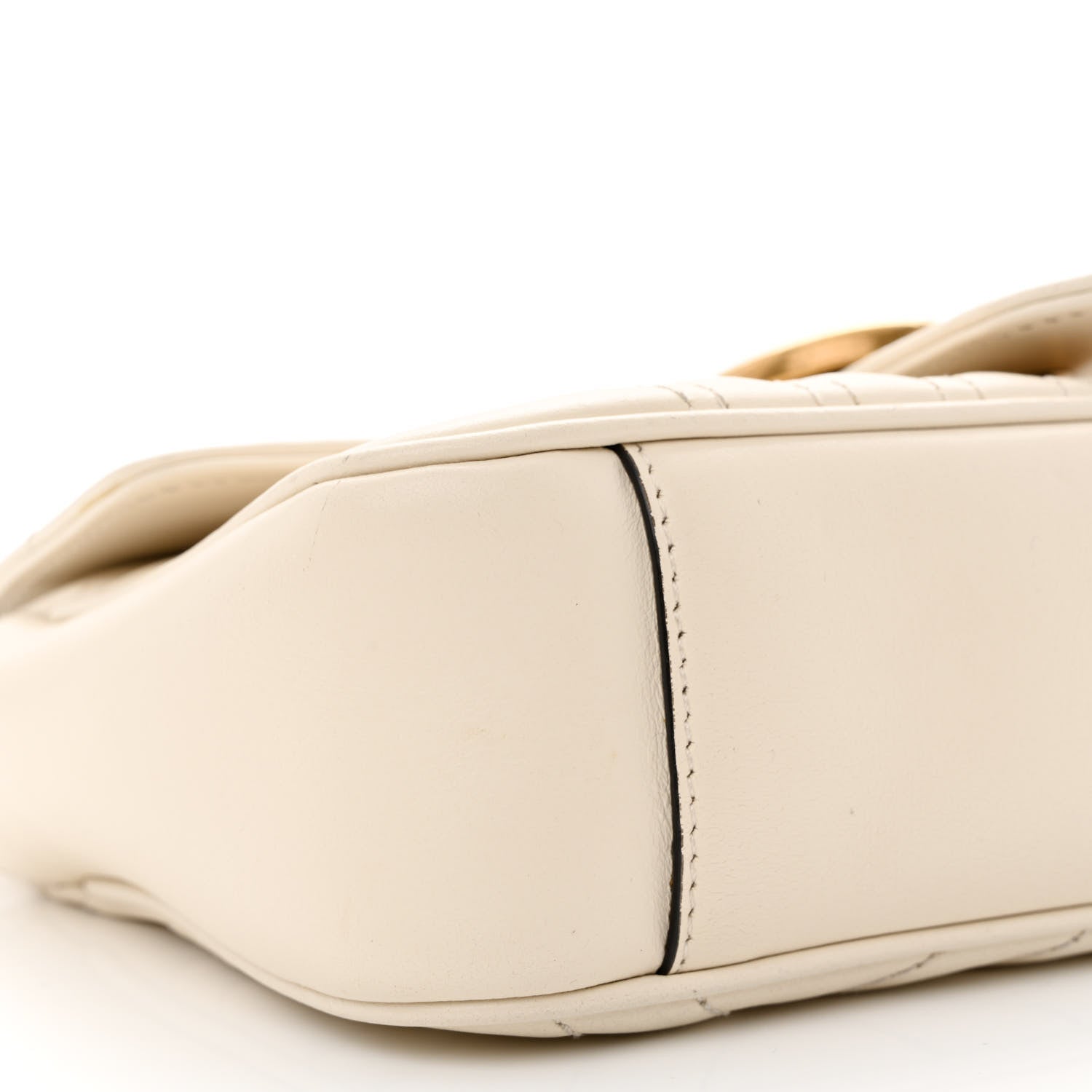 Gucci Calfskin Matelasse Mini GG Marmont Shoulder Bag White 9 of 13
