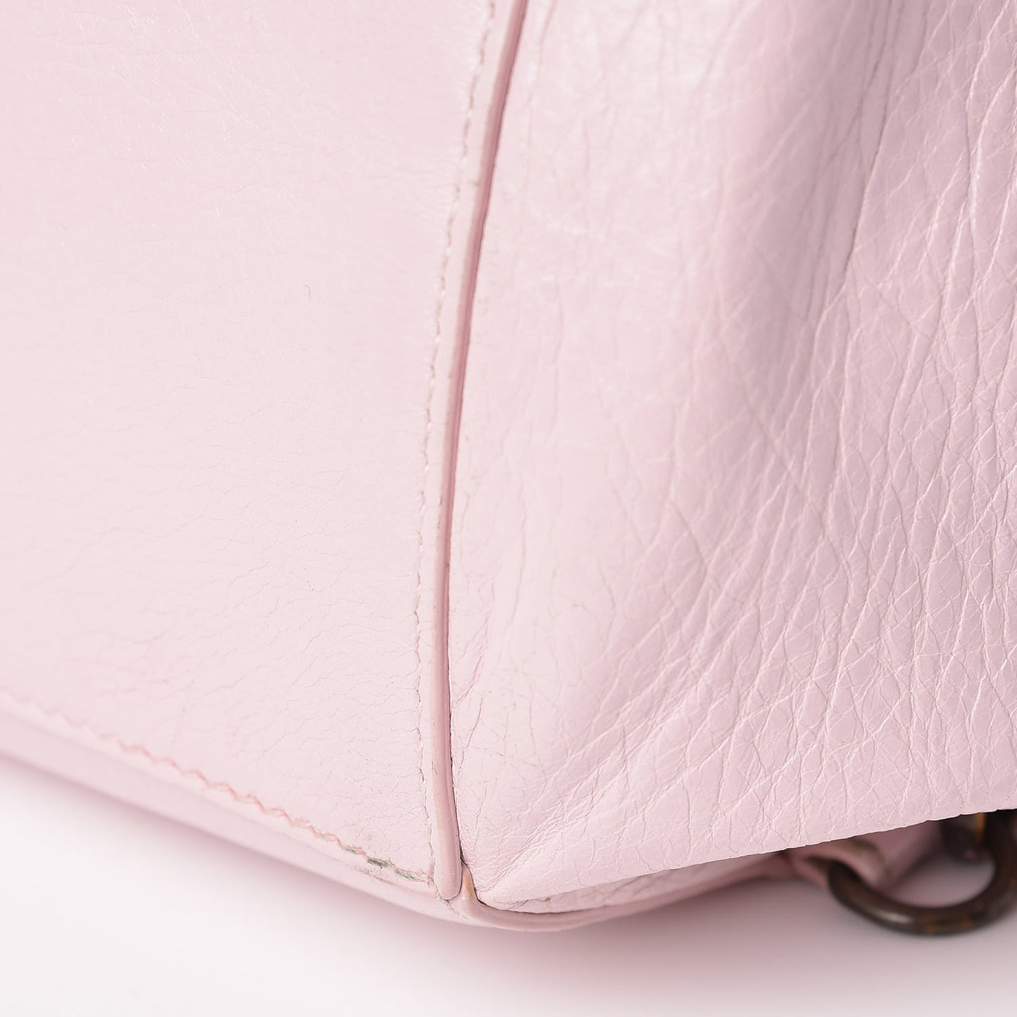 Agneau Classic Hardware Zip Traveler Backpack Rose Poudre Rose Petunia