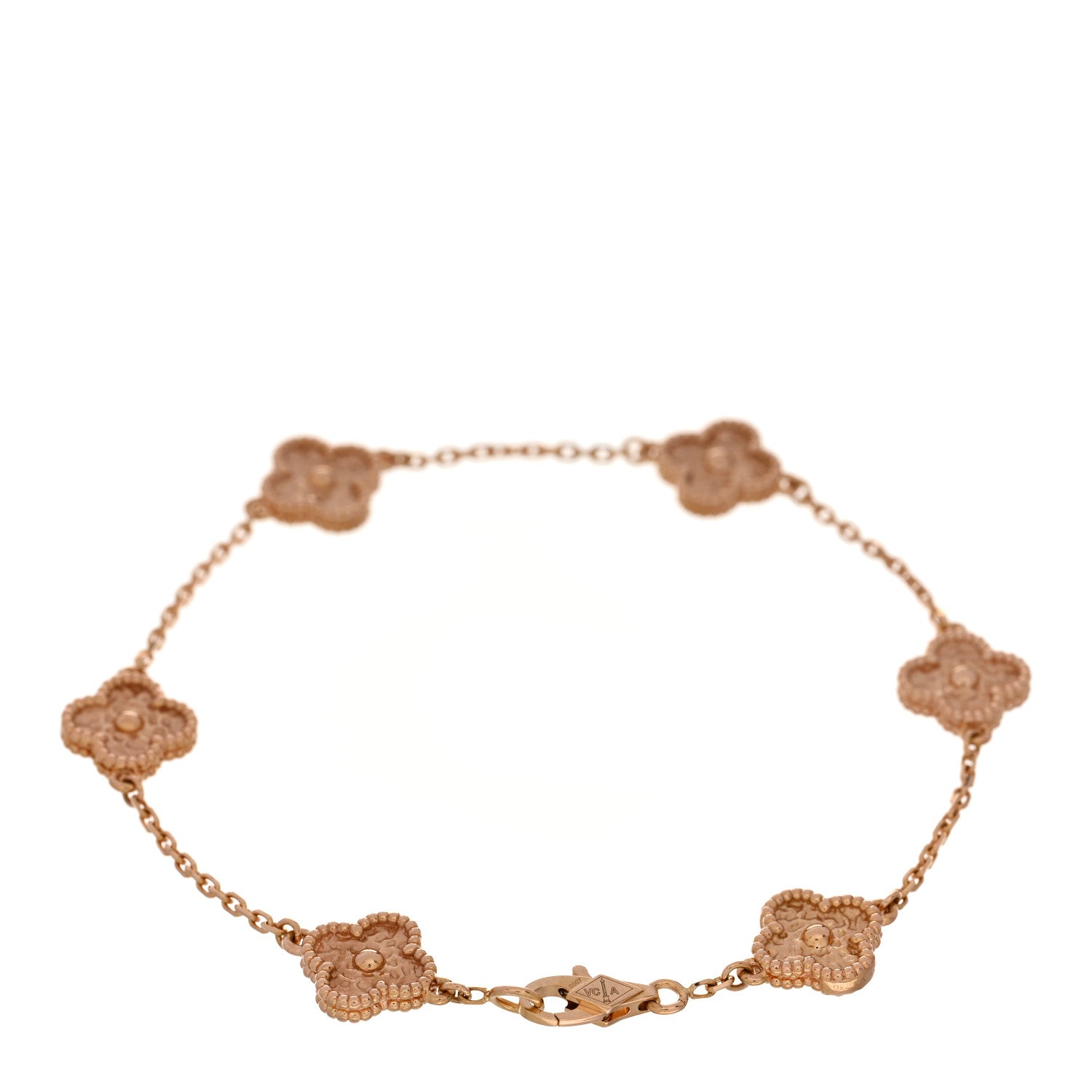 Van Cleef & Arpels 18K Rose Gold 6 Motifs Sweet Alhambra Bracelet 2 of 4
